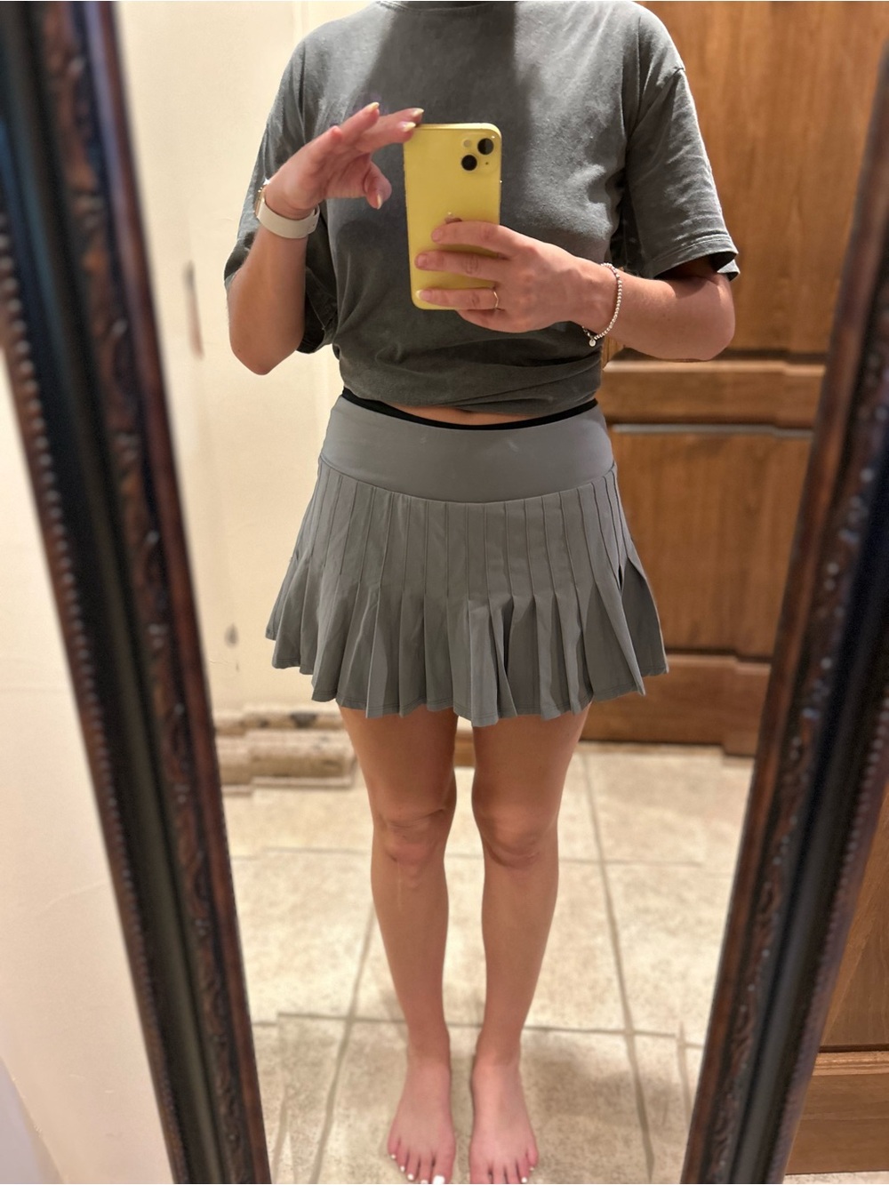 Fila Pleated Active Mini Skirt in Gray